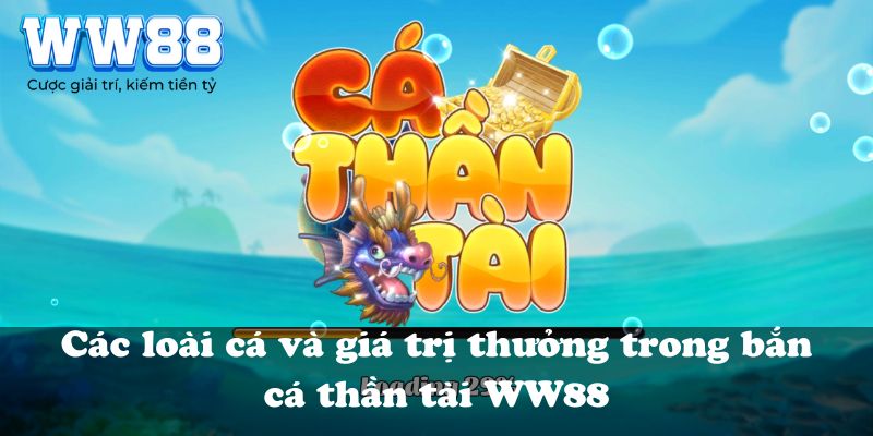 Các loài cá và giá trị thưởng trong bắn cá thần tài WW88