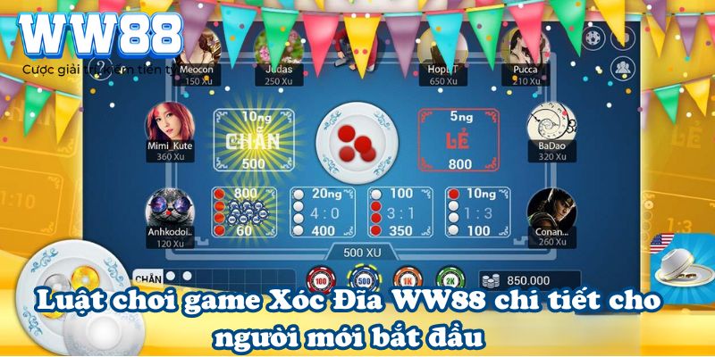 Luật chơi game Xóc Đĩa WW88 chi tiết cho người mới bắt đầu