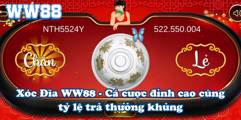 Xóc Đĩa WW88 – Cá cược đỉnh cao cùng tỷ lệ trả thưởng khủng